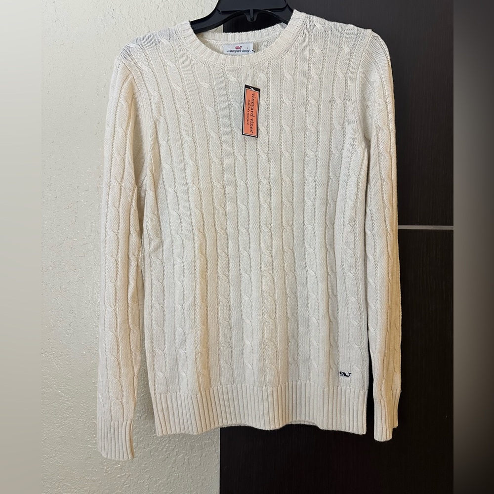 NWT Vineyard Vines Cable Knit Crewneck Sweater